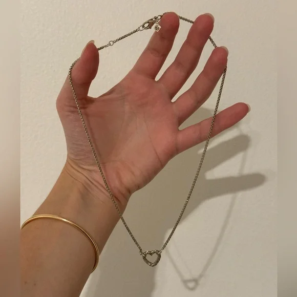 David Yurman Silver and Gold Heart Necklace - Picture 3 of 7
